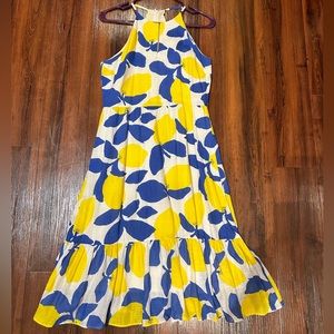 Loft Lemon Midi Dress - size 2P